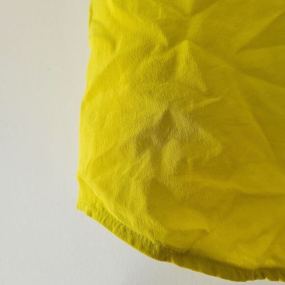 Worthington 100% Silk Women's Sleeveless Button-Up Top Acid Yellow/Green XL - Picture 6 of 6